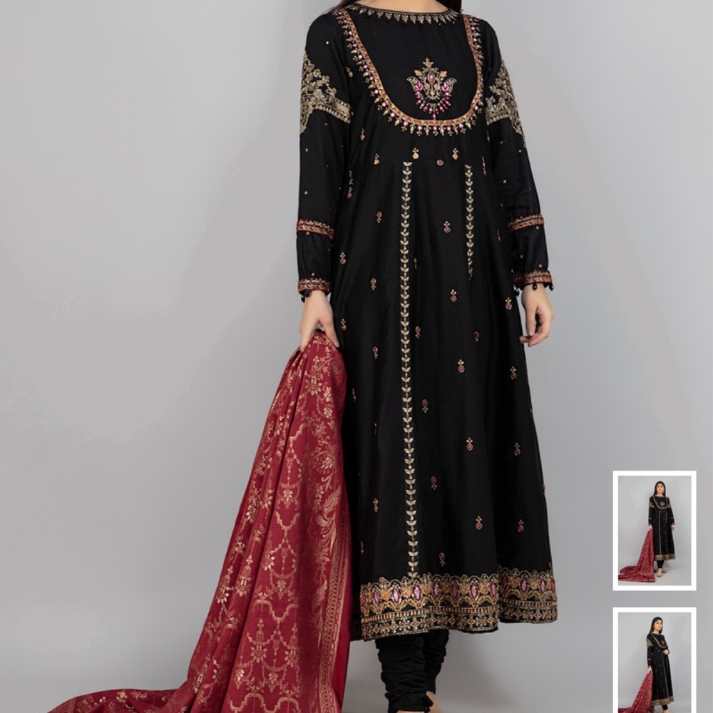 ❌sold Maria B Black Anarkali